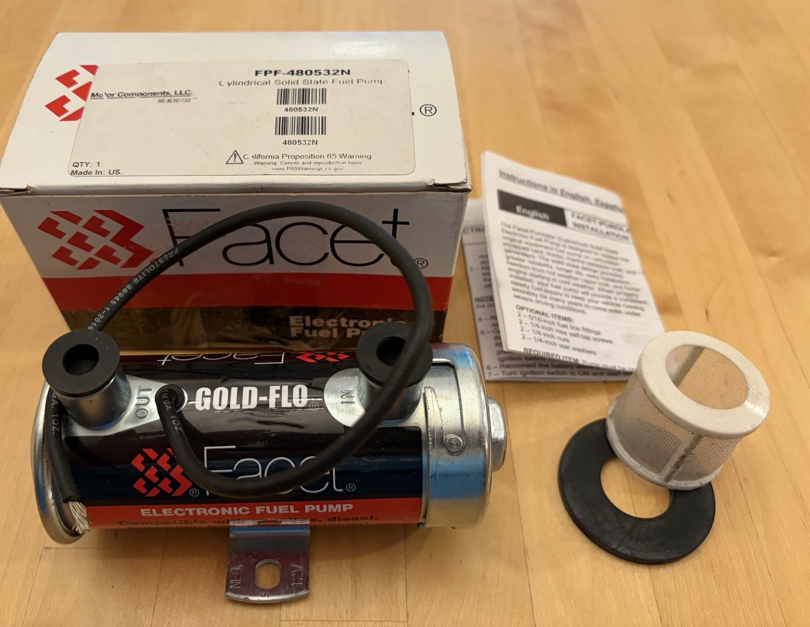 New Facet gold-flo Fuel Pump 480532 - High Performance  - Lift And Pressure Pump