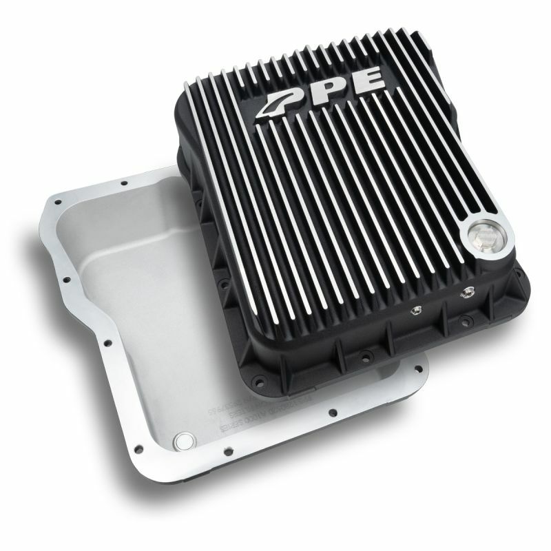 PPE Standard Profile Brushed Transmission Pan For 01-19 GM 6.6L Duramax Diesel