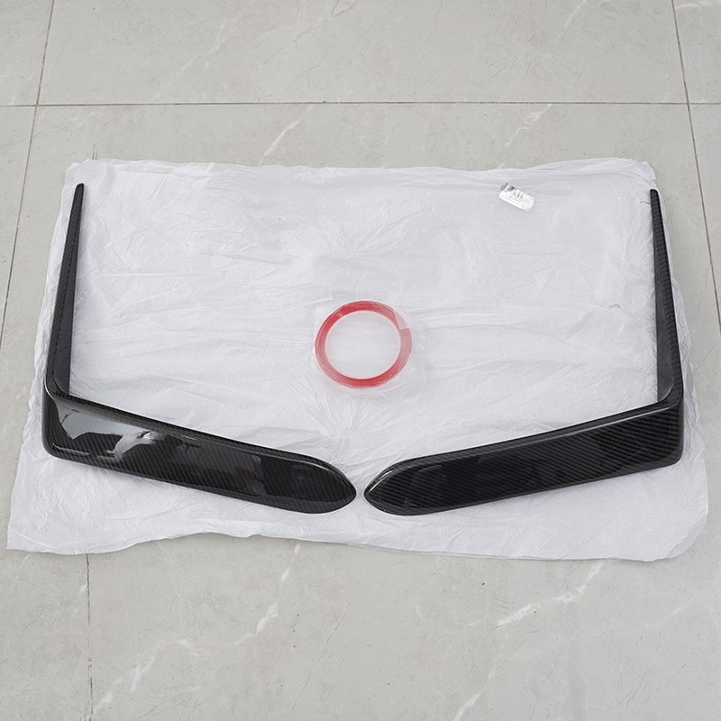 FOR 15-18 LEXUS RCF CARBON FIBER FRONT BUMPER GARNISH AIR VENT FANG TRIM COVERS