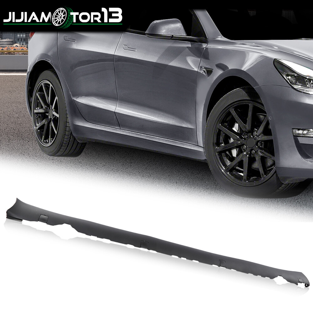 Right RH Side Skirt Molding Rocker Lower Cover Fit For 2017-2025 Tesla Model 3