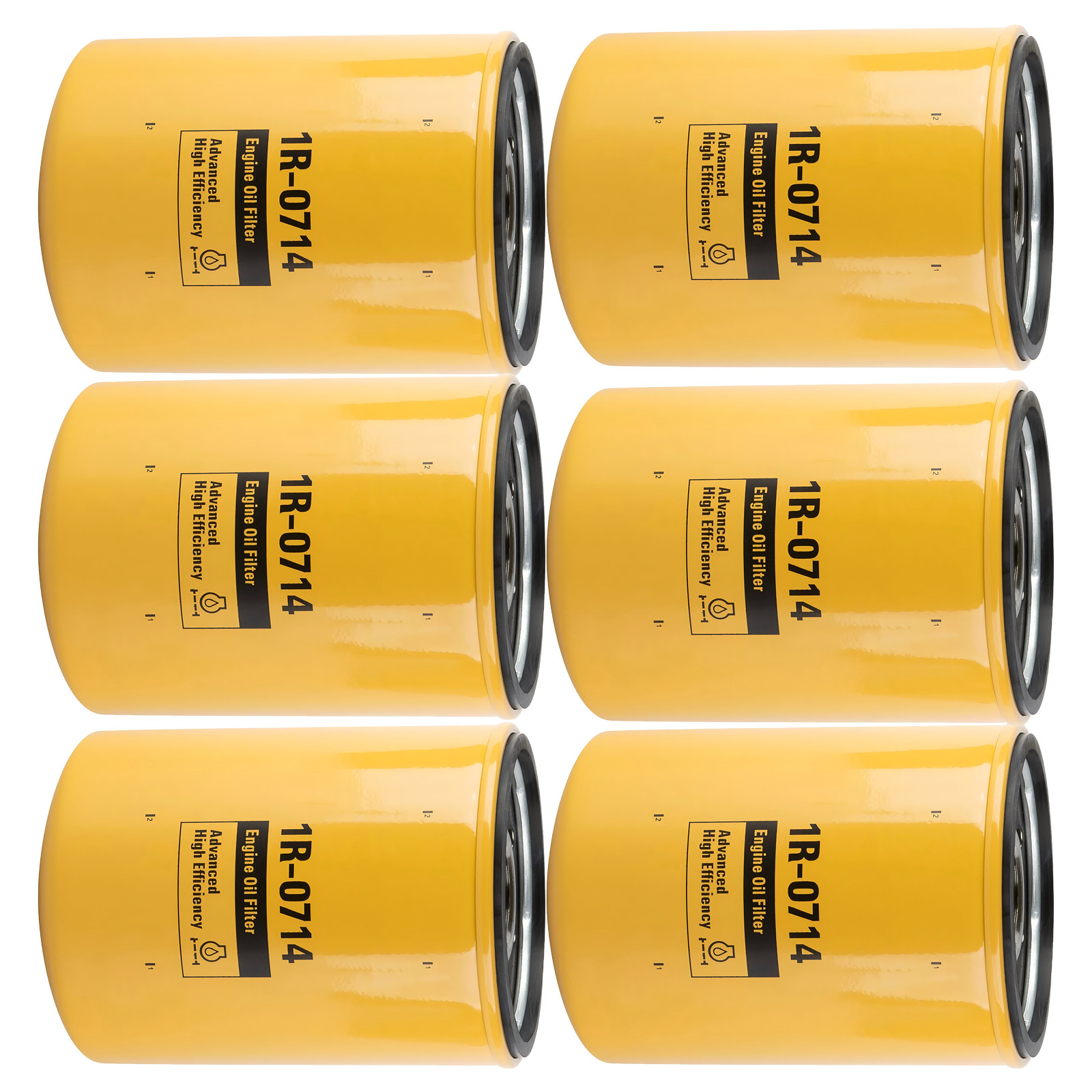 For HITACHI 4429728 71455273 1132004872 AT308581 6Pcs 1R0714 1R-0714 Oil Filter