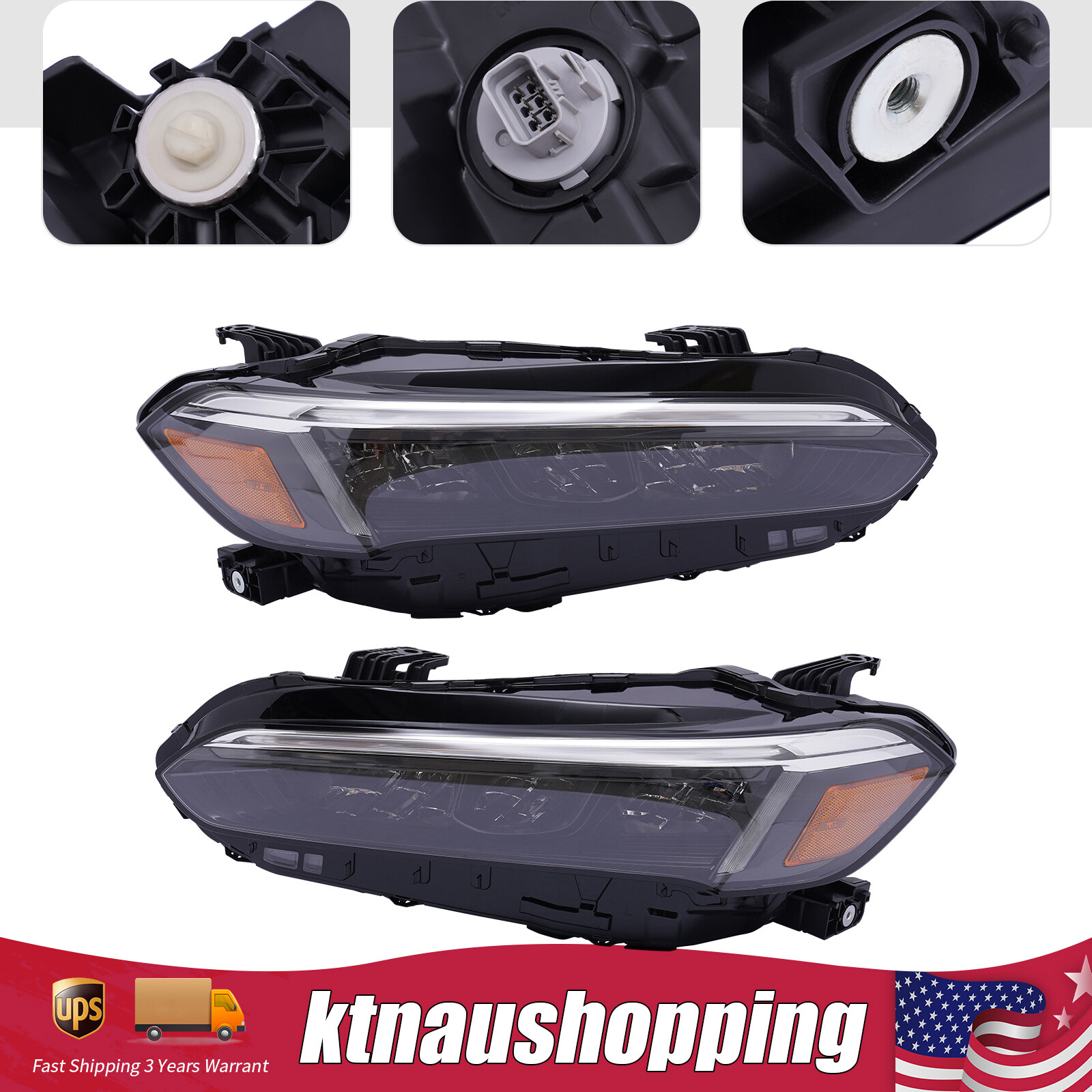 For 2022 Honda Civic Front Headlamp Left&Right Headlights Assembly 33150-T20-A52