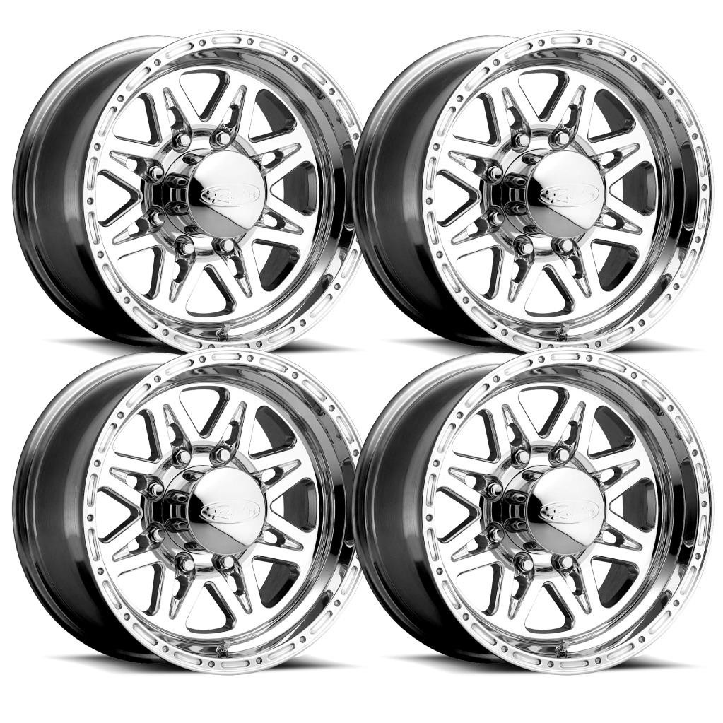 (Set-4) Raceline Renegade 8 Polished 16X8 8X6.5 0mm wheels rims 16 inch