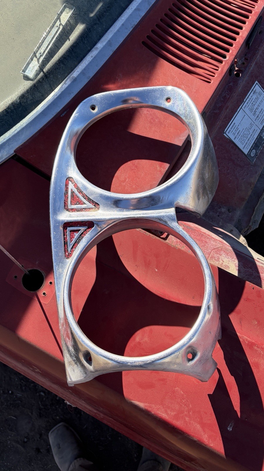 1966-67 Ford Fairlane Ranchero LH Headlight Bezel Trim 1966-67 Ford Fairlane Ranchero LH Headlight Bezel Trim