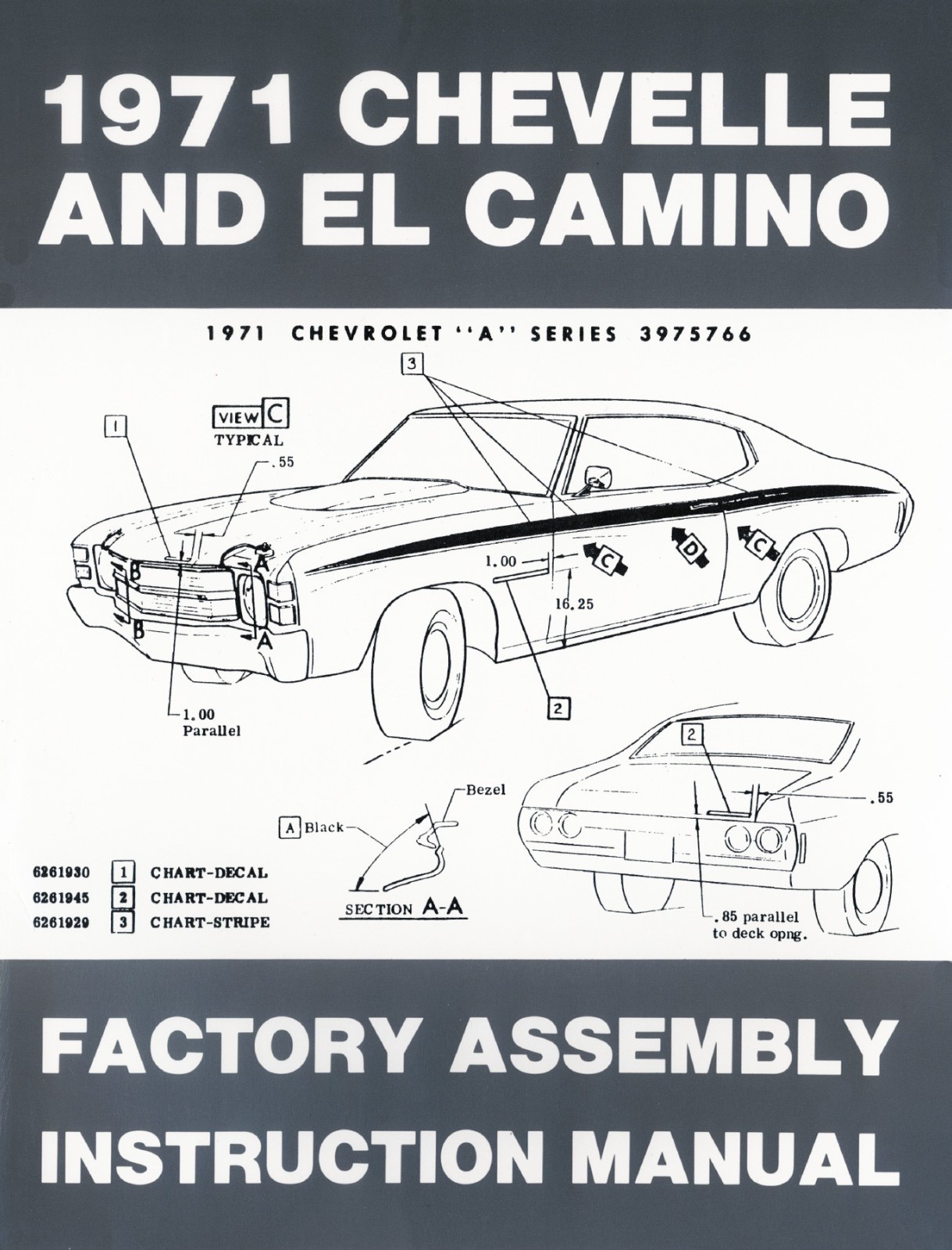 1971 Chevrolet Chevelle and El Camino Factory Assembly Manual