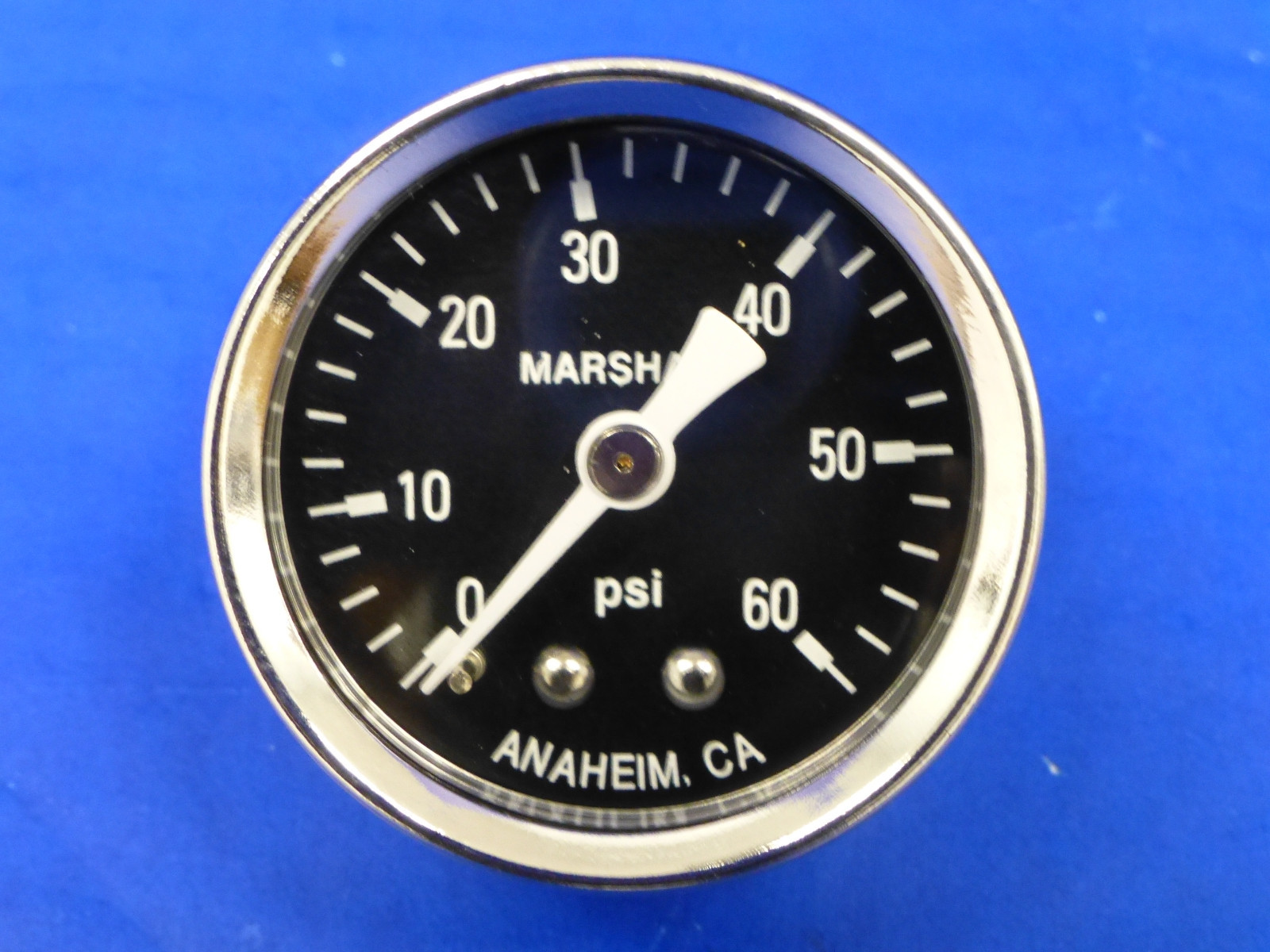 Marshall Gauge 0-60 psi Fuel Pressure Oil Pressure Gauge Black 1.5\ Marshall Gauge 0-60 psi Fuel Pressure Oil Pressure Gauge Black 1.5\