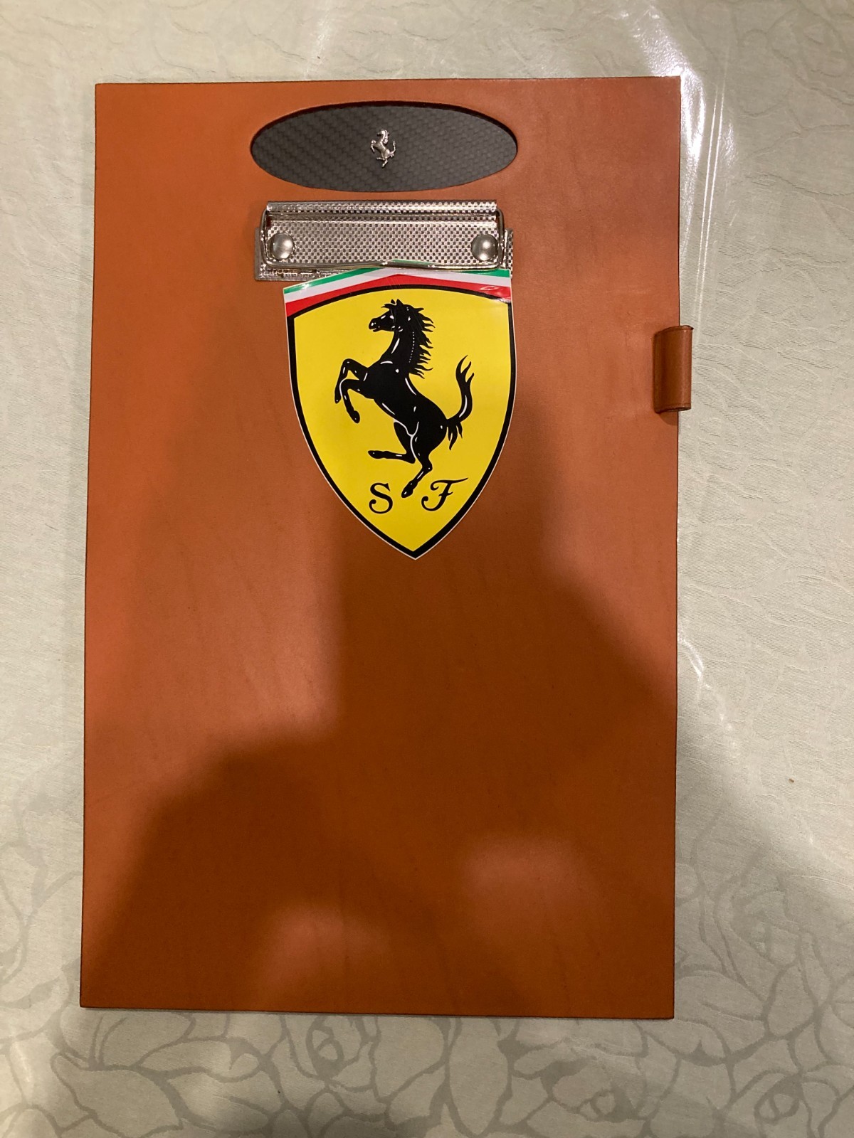 FERRARI SCHEDONI ORIGINAL LEATHER CARBON CLIPBOARD SPECIAL LIMITED EDITION NEW FERRARI SCHEDONI ORIGINAL LEATHER CARBON CLIPBOARD SPECIAL LIMITED EDITION NEW
