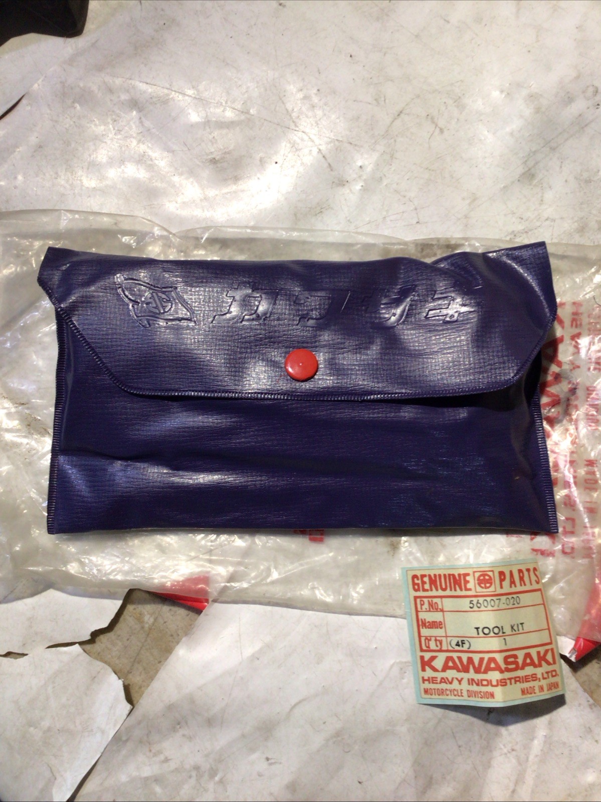 RARE NOS Kawasaki 1972-75 F9 OEM Tool Kit 56007-048 (Supersedes 56007-020) RARE NOS Kawasaki 1972-75 F9 OEM Tool Kit 56007-048 (Supersedes 56007-020)