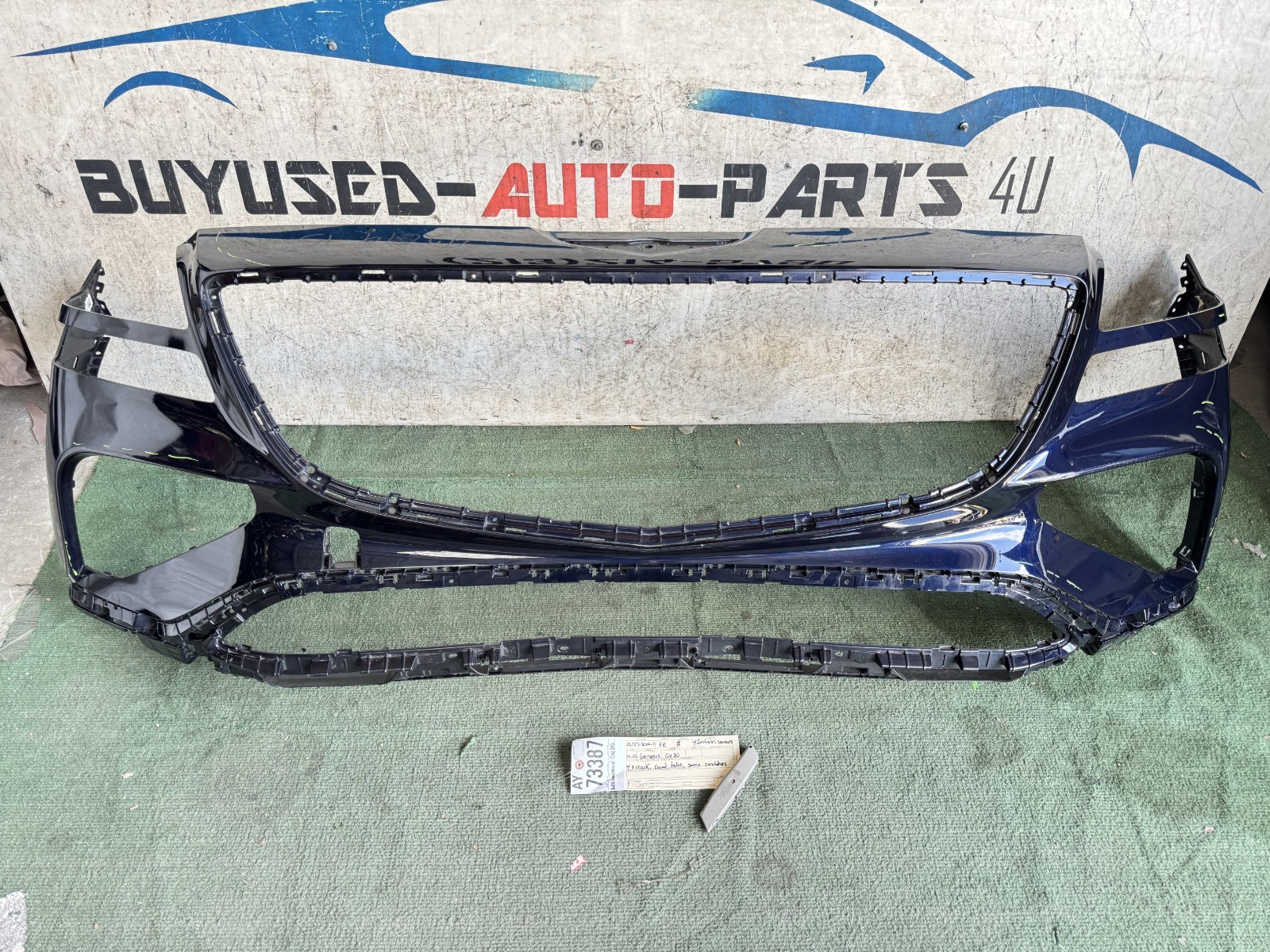 w/1crack 2025 2026 GENESIS GV80 GV 80 FRONT BUMPER OEM AY73387 w/ sensor holes