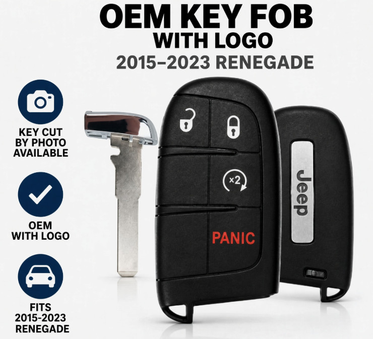 OEM 2015-23 Jeep Renegade Prox Key 735636994 Key Cut Avail