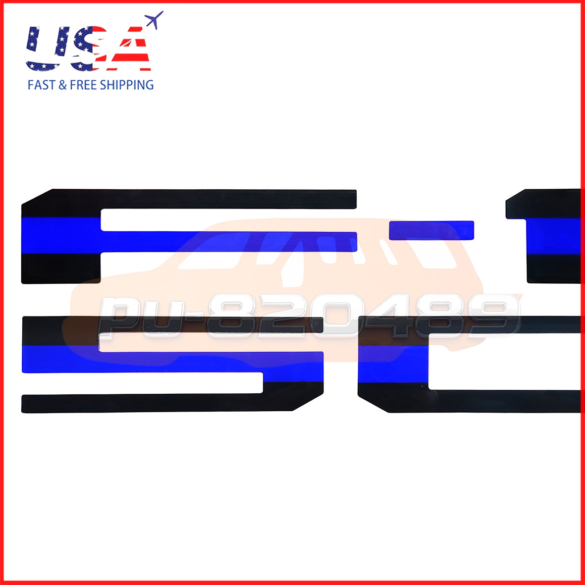 Black Blue Rear Tailgate Inserts Letters Emblems Badge fit for F-150 2021-2024