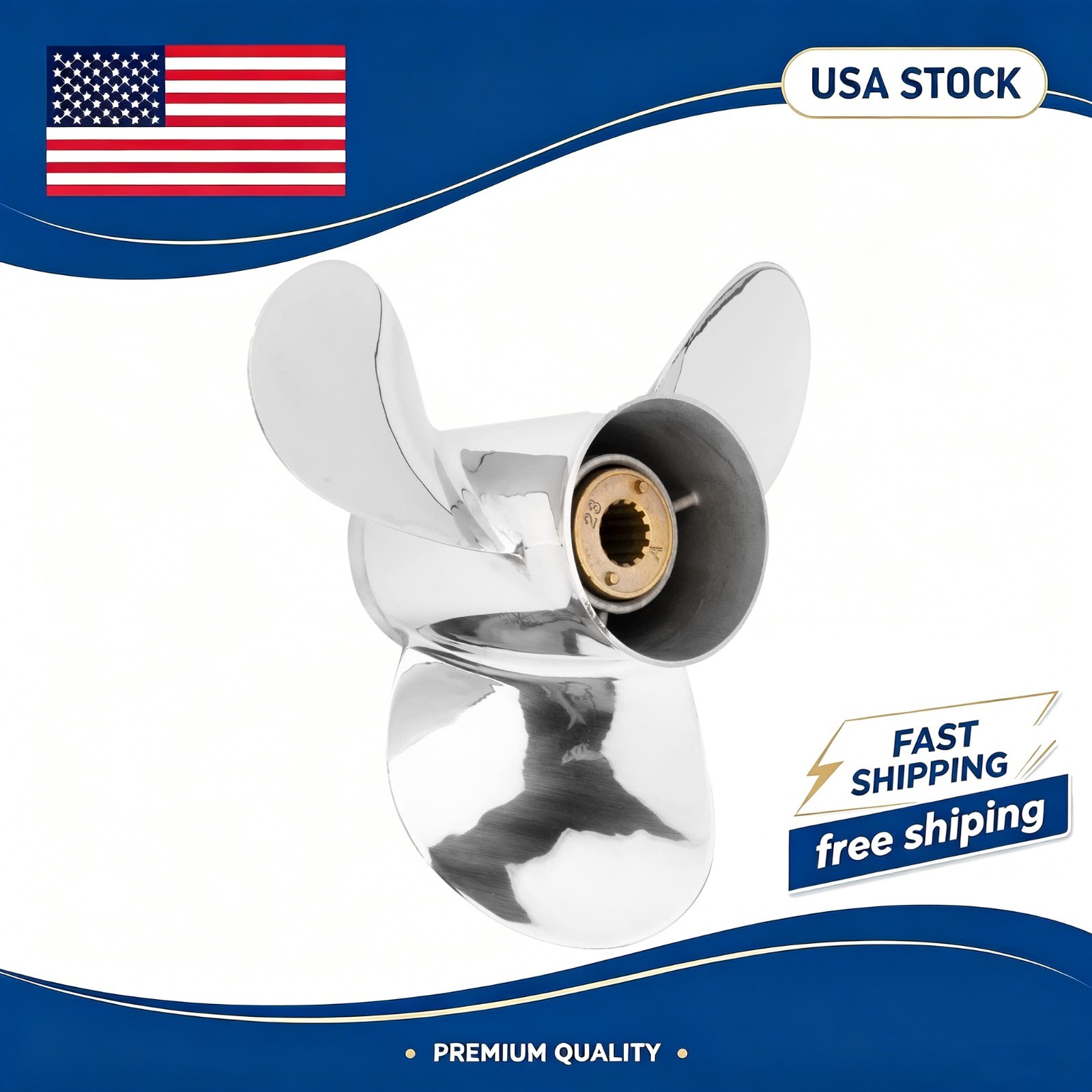 10 3/8X14 Stainless Boat propeller Fit Mercury 40-60Hp 13Spline RH 10 3/8X14 Stainless Boat propeller Fit Mercury 40-60Hp 13Spline RH