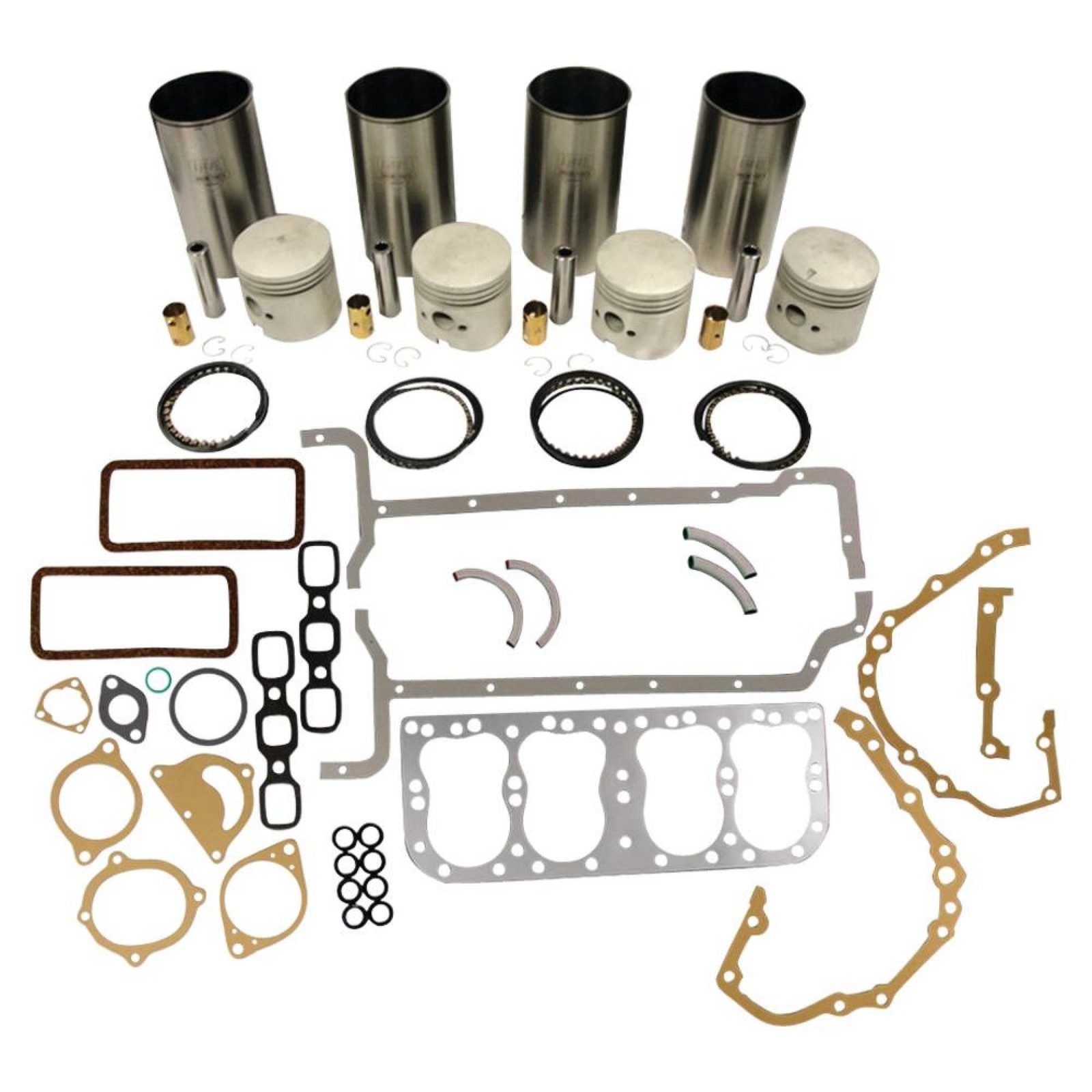 1942-1952 Ford 8N 9N 2N Engine Base Kit .090 Heavy-Wall Liners Pistons 8N6108B