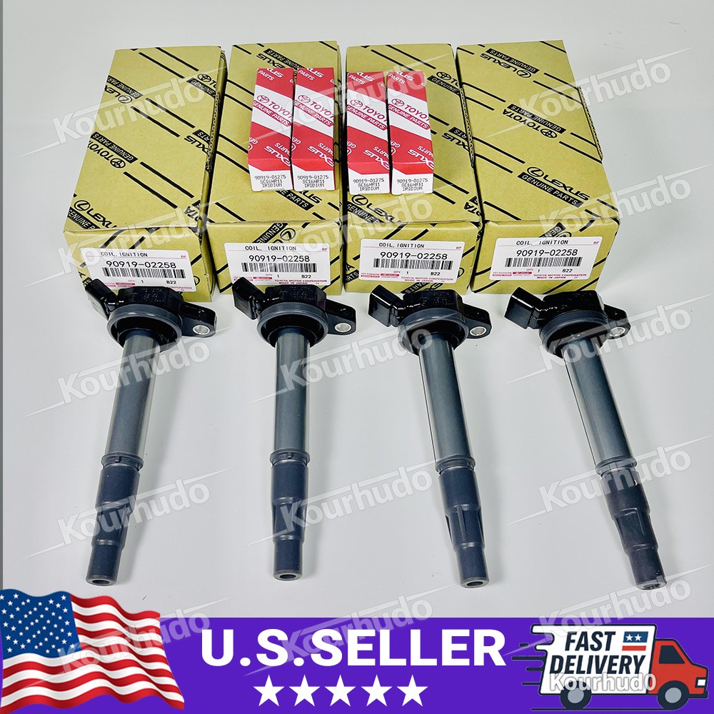 Denso OEM 90919-02258 Ignition Coils Spark Plugs kit For Toyota Corolla Prius Denso OEM 90919-02258 Ignition Coils Spark Plugs kit For Toyota Corolla Prius