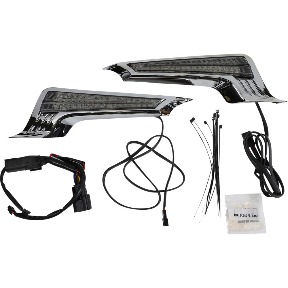 Ciro Filler Panel LED Lights - Chrome/Red | 40045