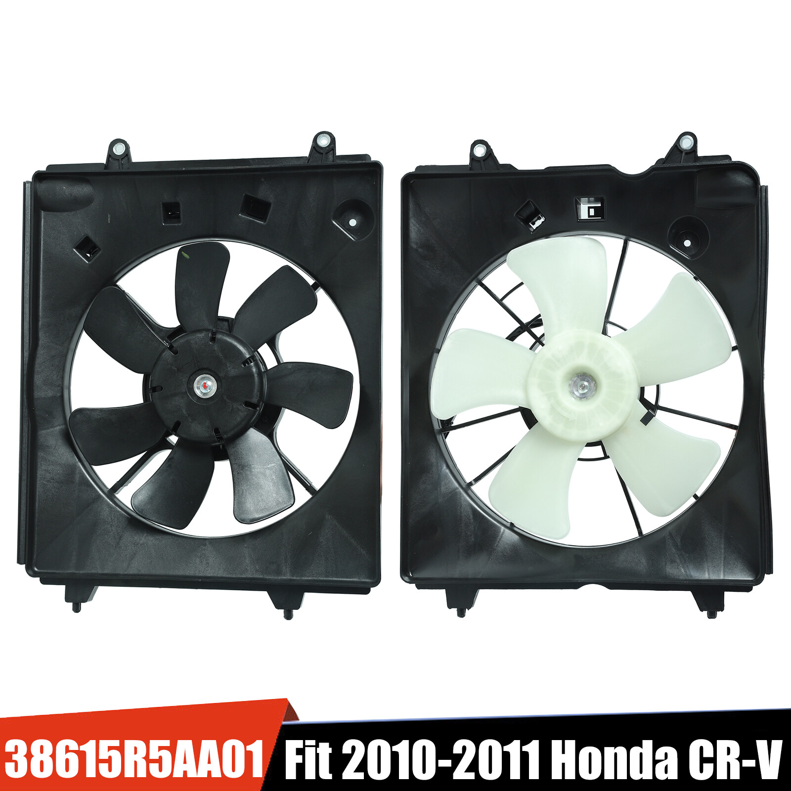 AC Condenser Radiator Cooling Fan Pair For 2010-2011 Honda CR-V CRV Left+Right AC Condenser Radiator Cooling Fan Pair For 2010-2011 Honda CR-V CRV Left+Right