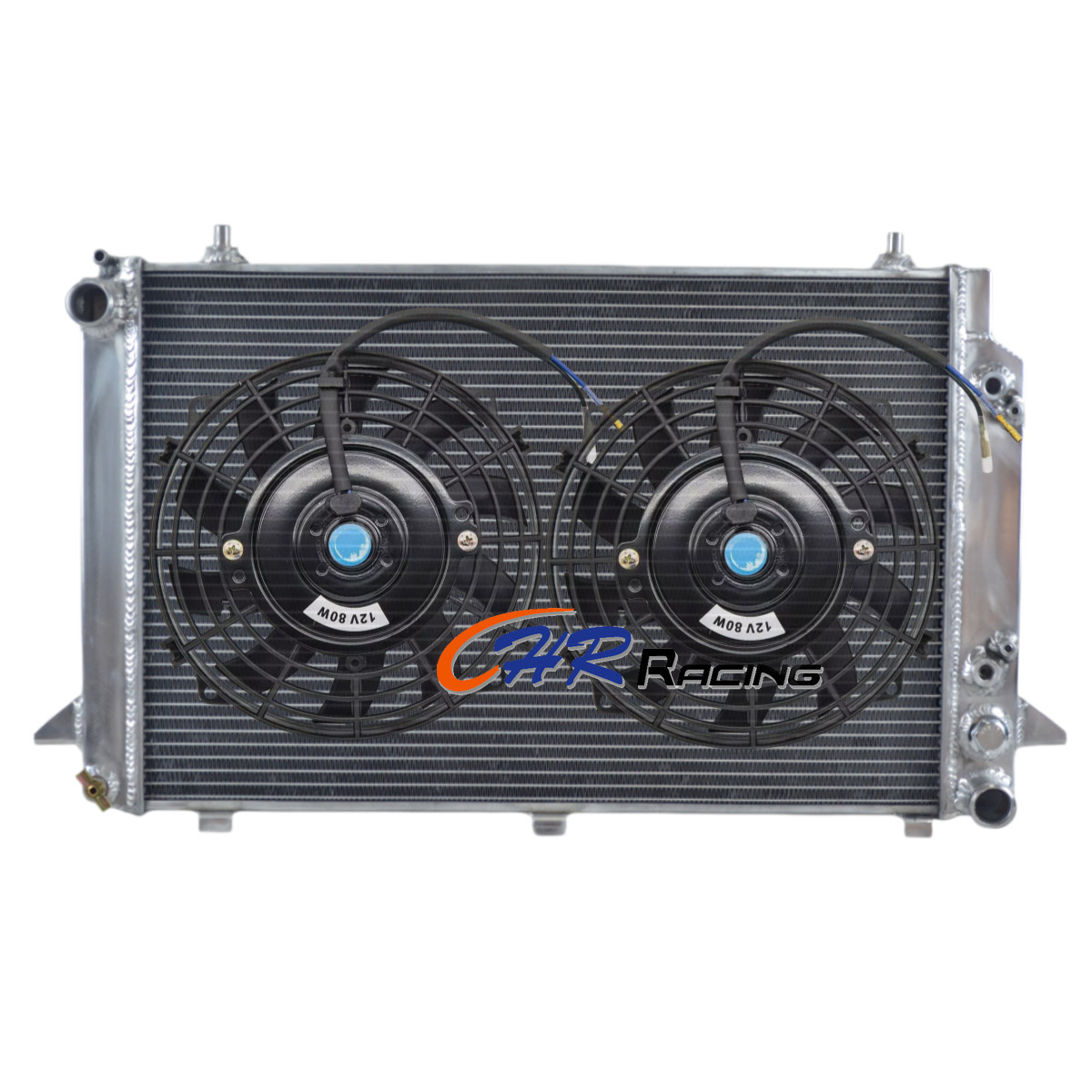 3 ROW Aluminum Radiator+Fans for 1993-1995 Audi 90/1994-1998 Cabriolet V6 2.8L