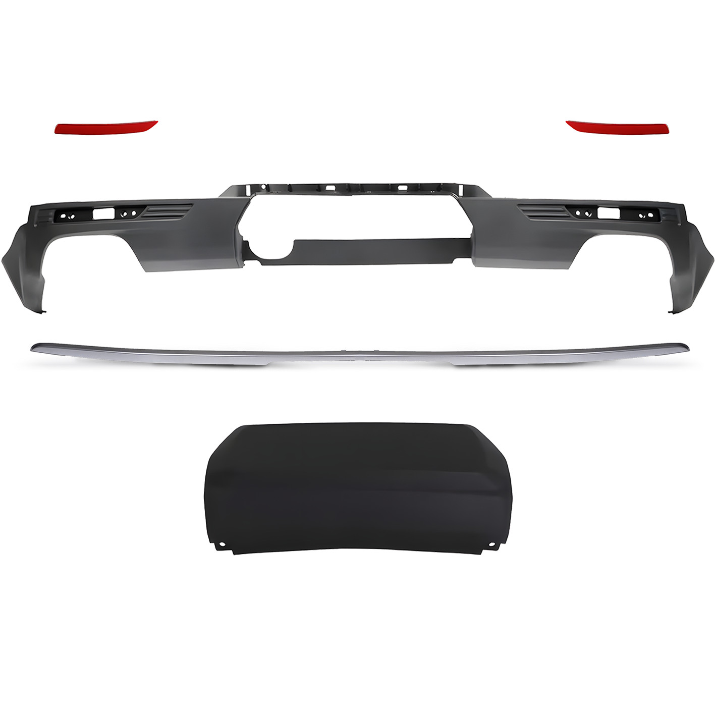 For 2021-2024 Chevy Tahoe GMC YUKON Rear Lower Bumper Cover Kit w/ Trim Molding For 2021-2024 Chevy Tahoe GMC YUKON Rear Lower Bumper Cover Kit w/ Trim Molding