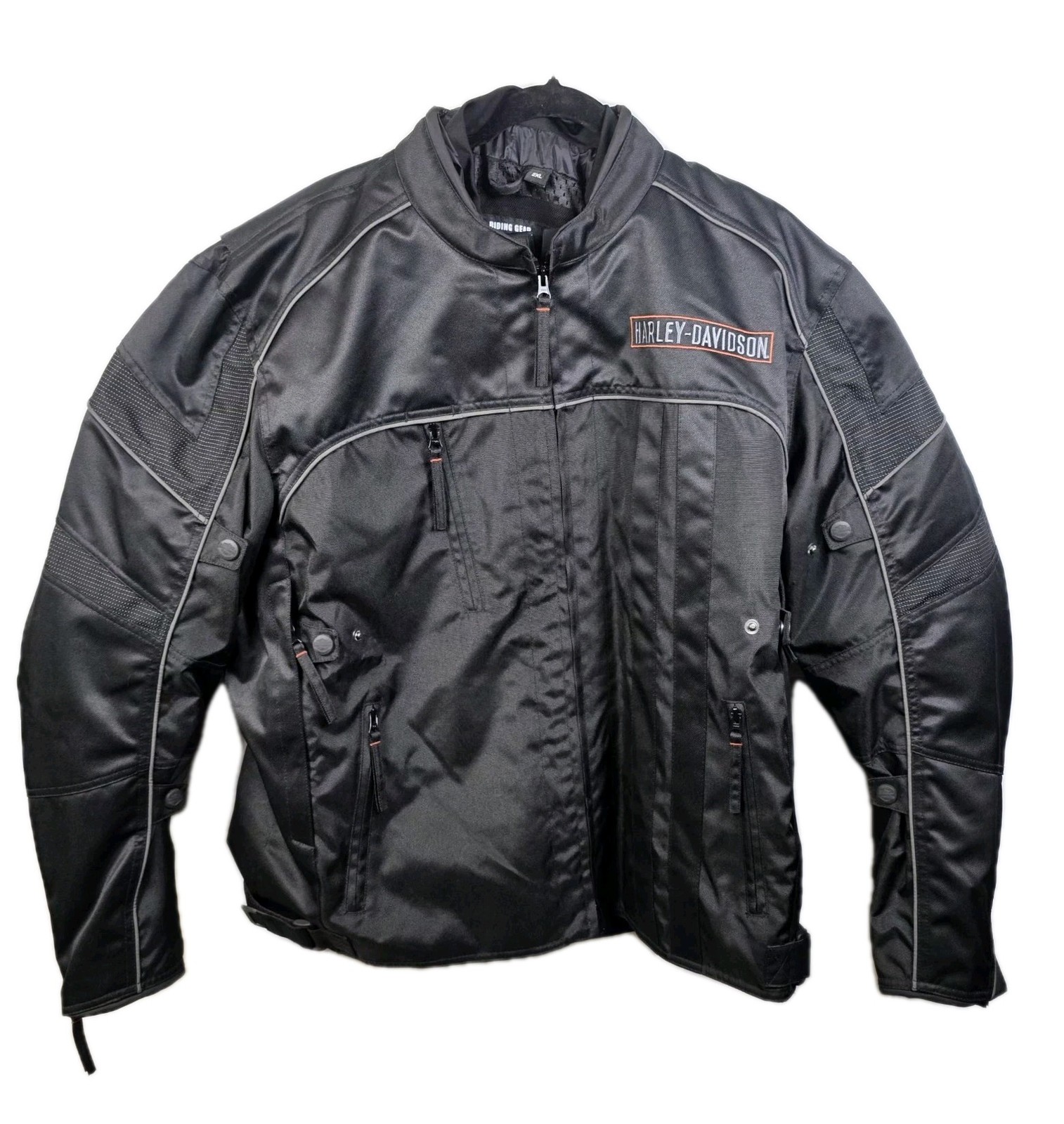 NWOT Harley Davidson Men's XXL Double Zip Black Roadway Reflective Jacke NWOT Harley Davidson Men's XXL Double Zip Black Roadway Reflective Jacke