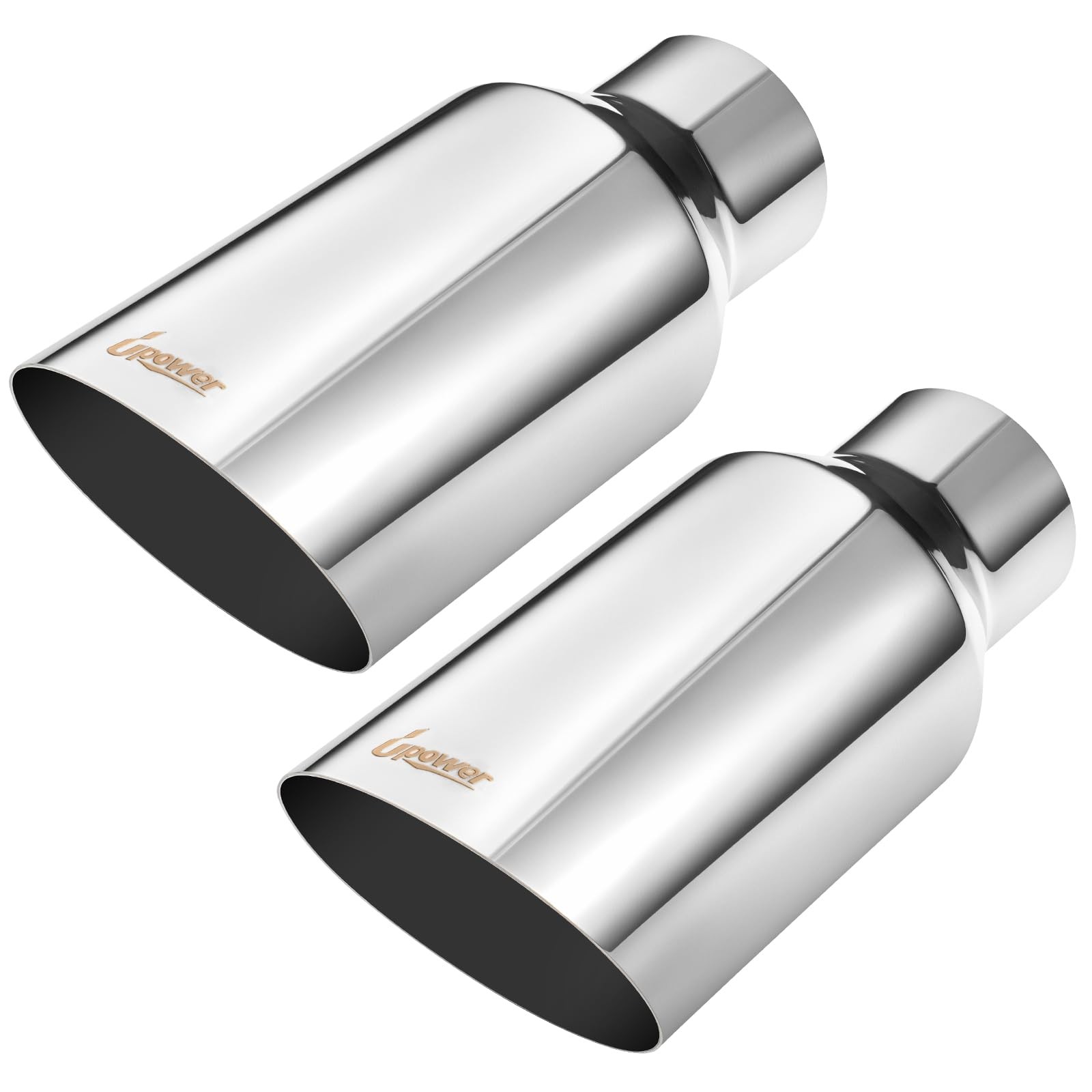 Upower Pack of 2 Exhaust Tip 2.5 inch Inlet 4 2.5 Upower Pack of 2 Exhaust Tip 2.5 inch Inlet 4 2.5