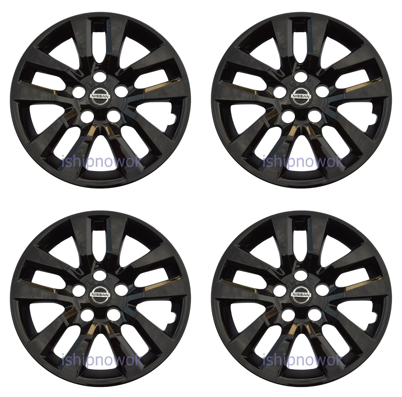 Set (4pcs) BLACK Hubcap Wheelcover FITS 2007 - 2018 Altima 2013+ Sentra 16 Set (4pcs) BLACK Hubcap Wheelcover FITS 2007 - 2018 Altima 2013+ Sentra 16