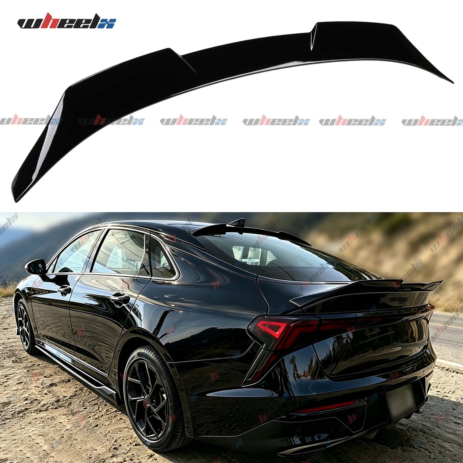 For 2025-2026 Kia K5 OPTIMA V Style Highkick Duckbill Trunk Spoiler Gloss Black