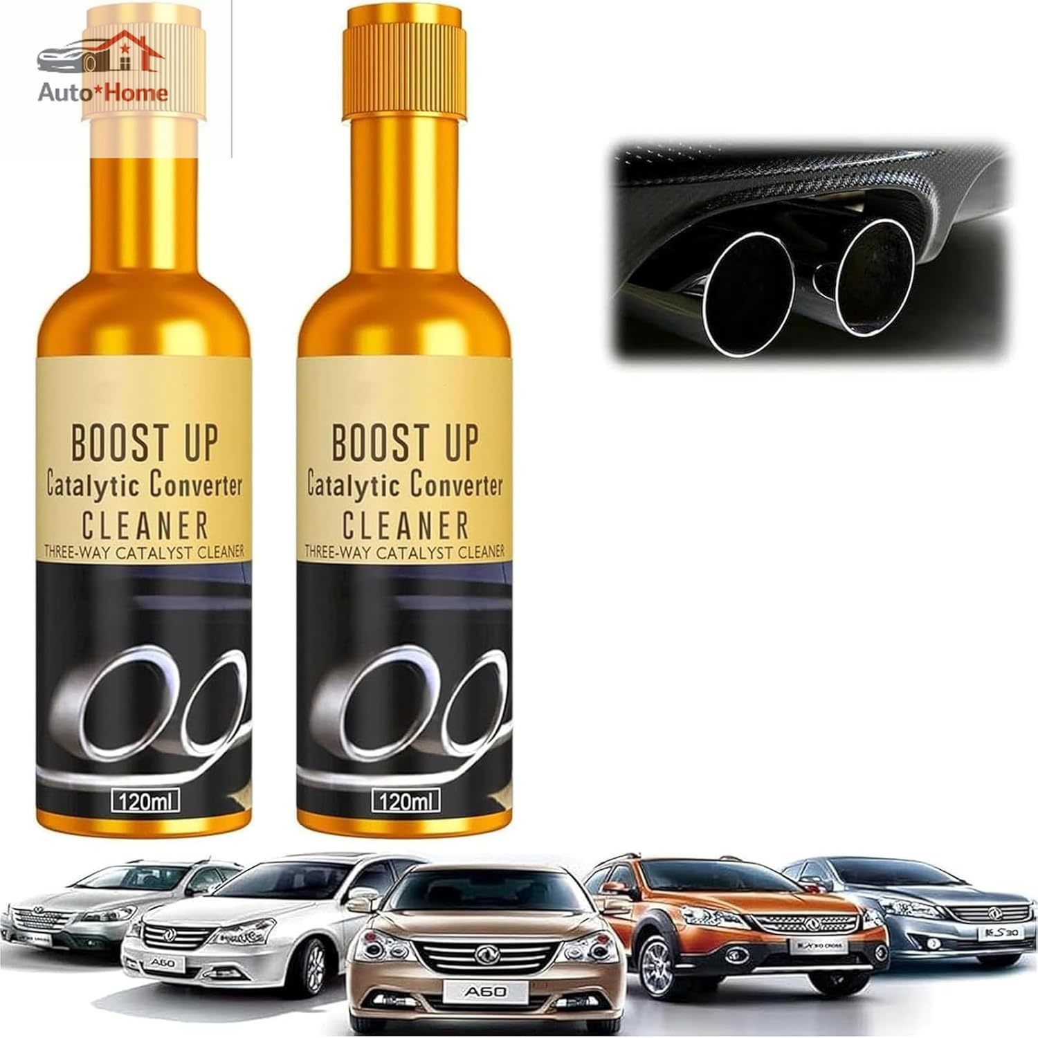 2PCS Boost Up Vehicle Engine Catalytic Converter Cleaner Cleaning Multipurpose