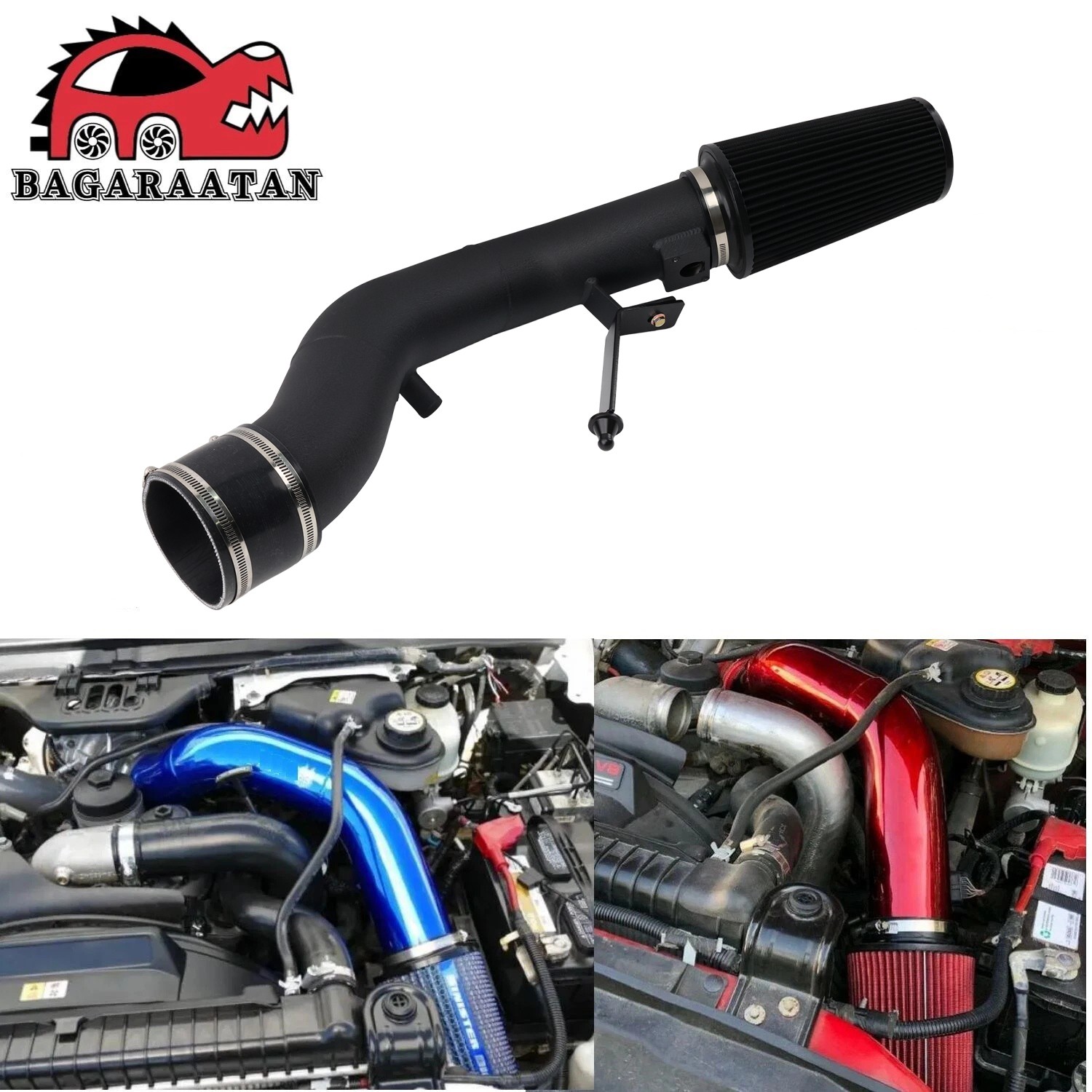 Black Aluminum Cold Air Intake Kit Fit For Ford F250 F350 6.0L Diesel 2003-2007