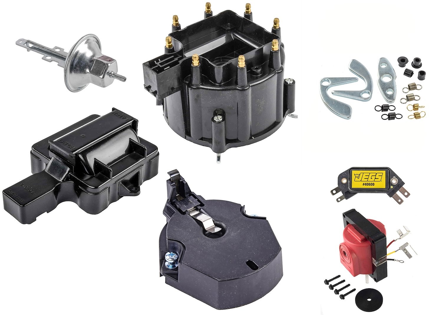 JEGS HEI Distributor Cap and Rotor Tune-Up Kit for Small Block Chevy & Big
