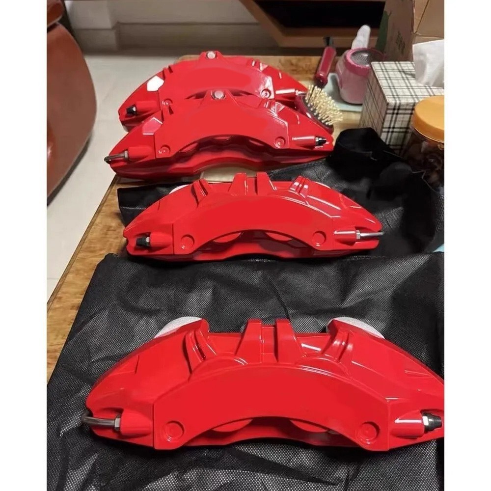  4Pcs/Set For Ford Mustang Red Caliper Covers Powder-Coated AluminumFront &Rear