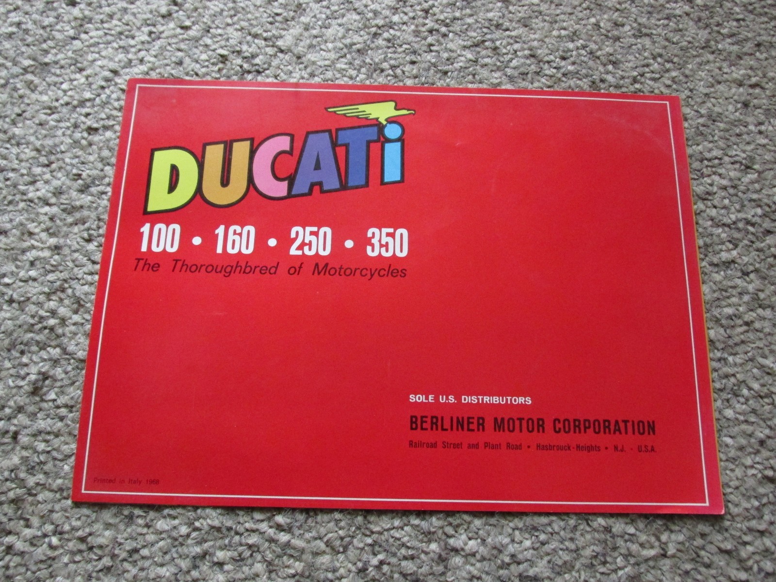 DUCATI 100 160 250 350 SEBRING MARK # MONZA CADET SCRAMBLER BROCHURE PINUP DUCATI 100 160 250 350 SEBRING MARK # MONZA CADET SCRAMBLER BROCHURE PINUP