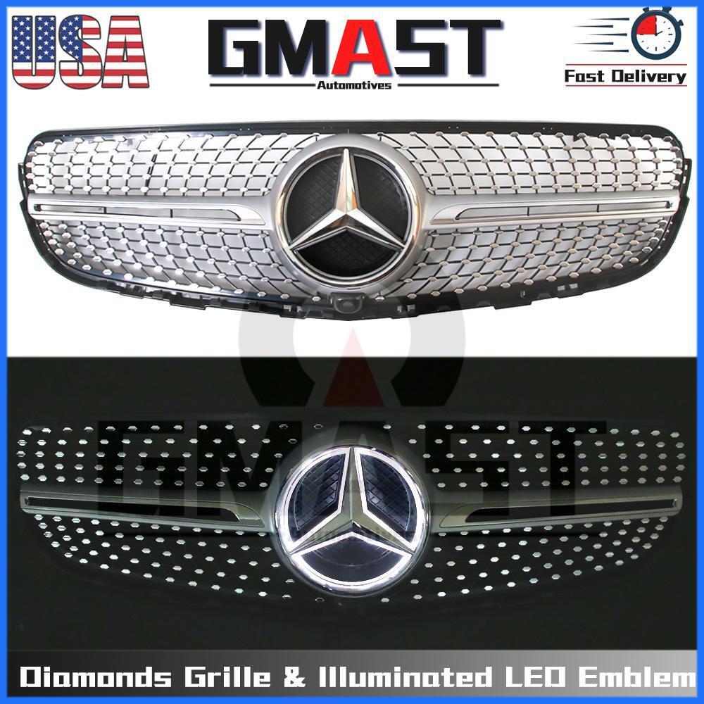Illuminated Dia-monds Style Grille For Benz GLC-Class X253 2015-19 GLC350 GLC43