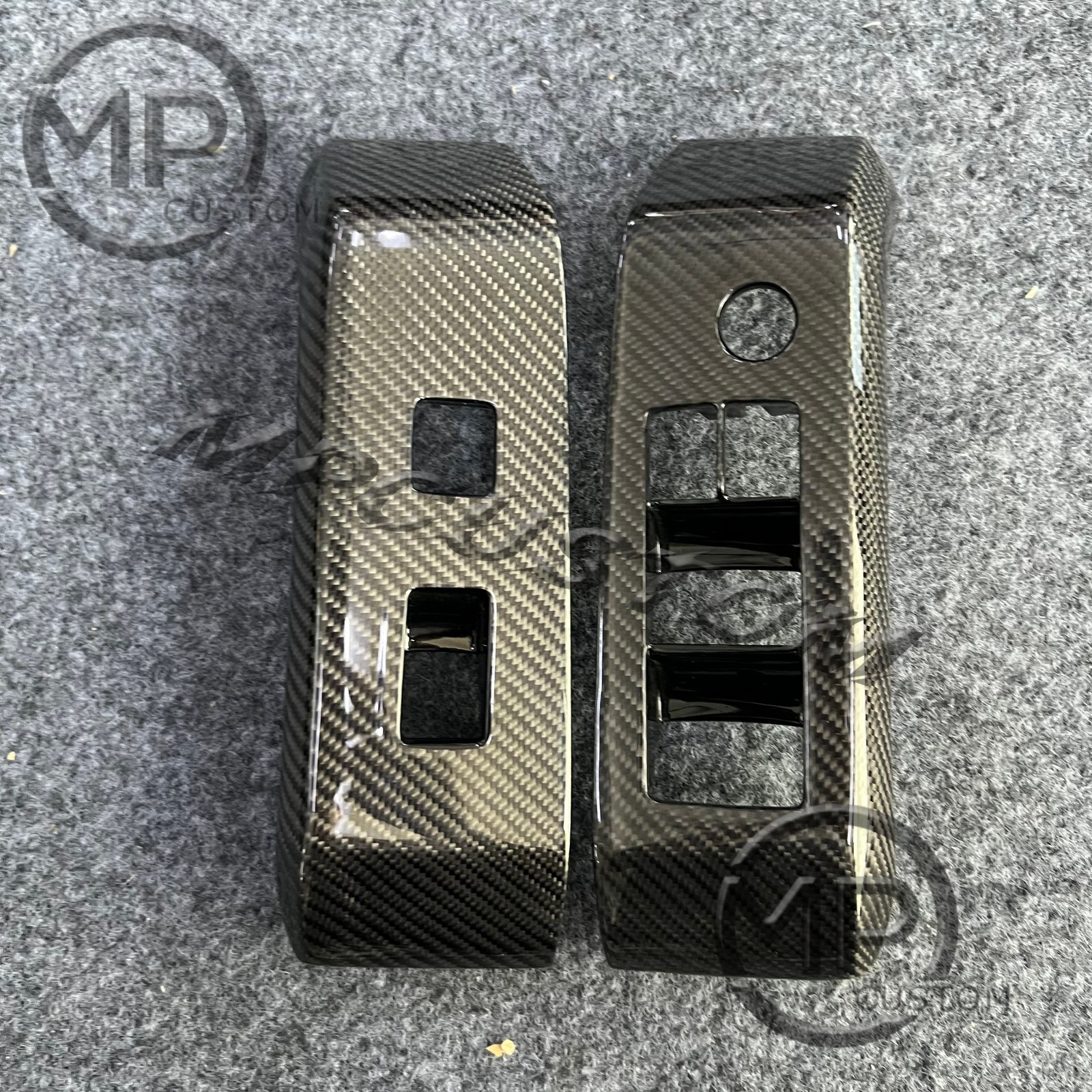 MP Real Carbon Fiber Window Switch Panel Replacement Fit Toyota Tacoma 2016-2023