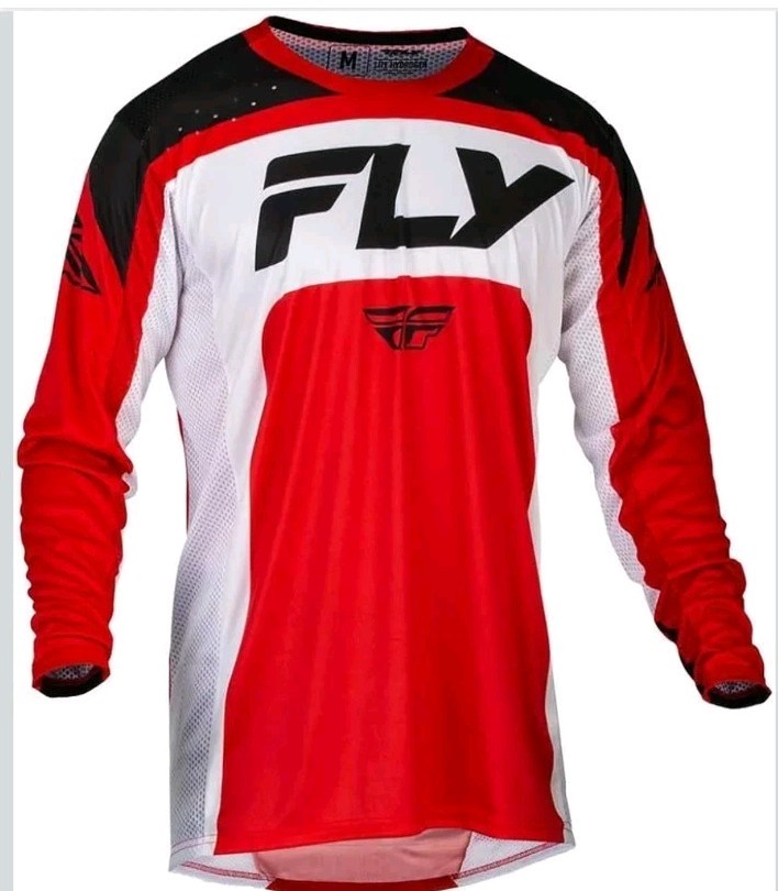 New Fly Racing Lite Jersey 2024 Men\'s Size Lg Red White Black 377-722 Fast Ship