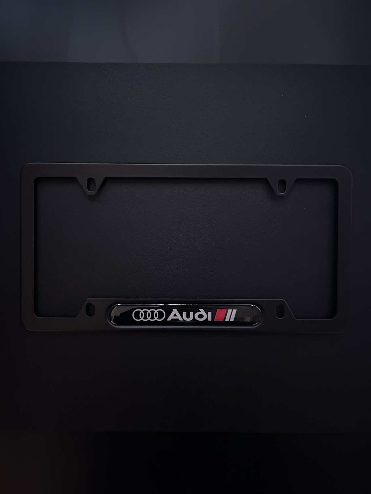 Gloss Black Front or Rear RS Sport Logo Emblem License Plate Frame Cover Gift