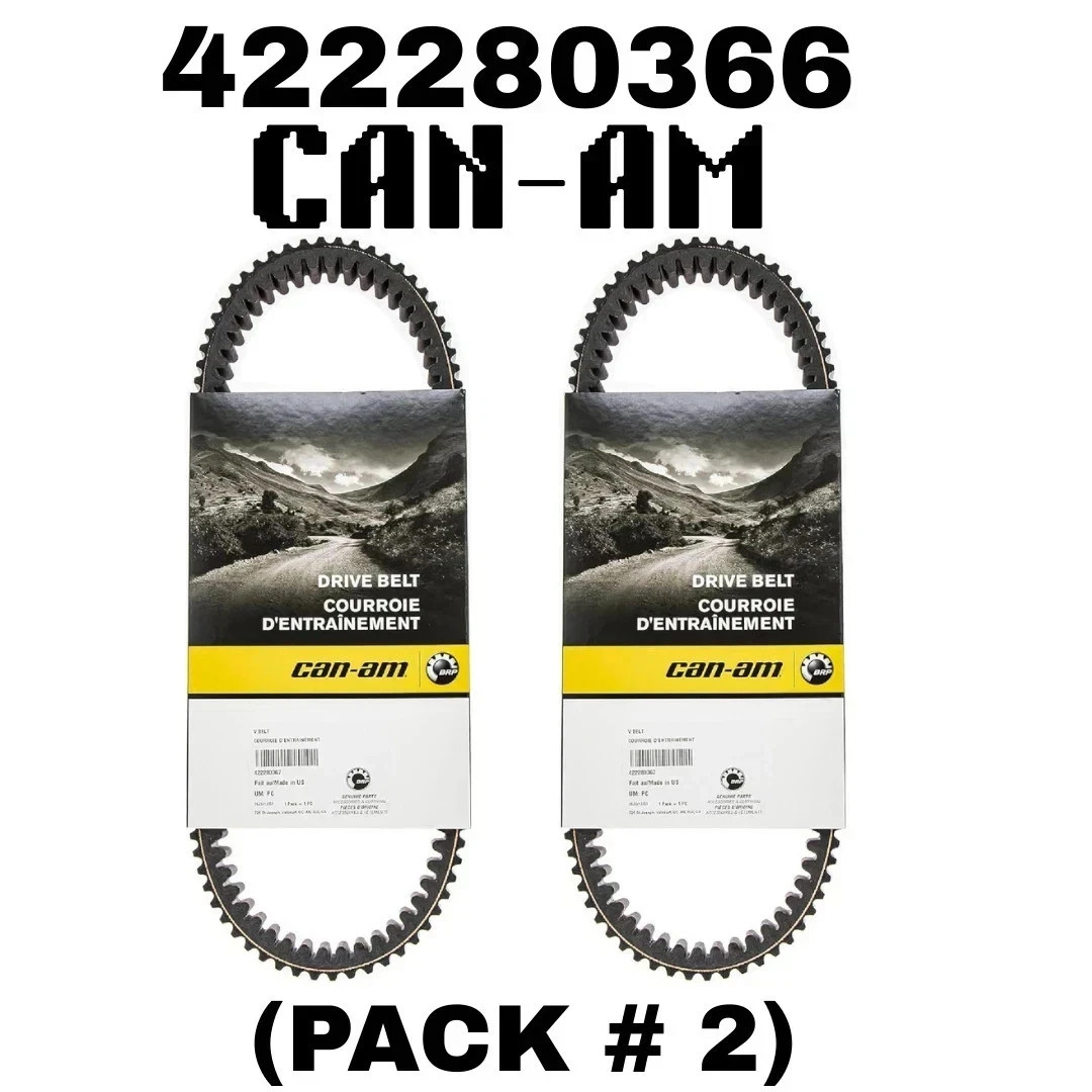 Genuine Can-Am BRP Maverick X3 Turbo RR 200HP Belt 422280366 Pack of 2