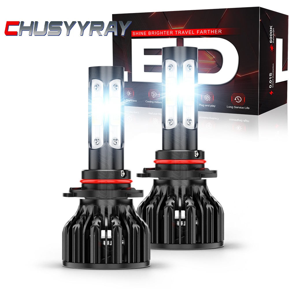 2 PK Bombillos LED Focos Para Auto Carro 9012 Luz De Coche Faros Faro Delanteros