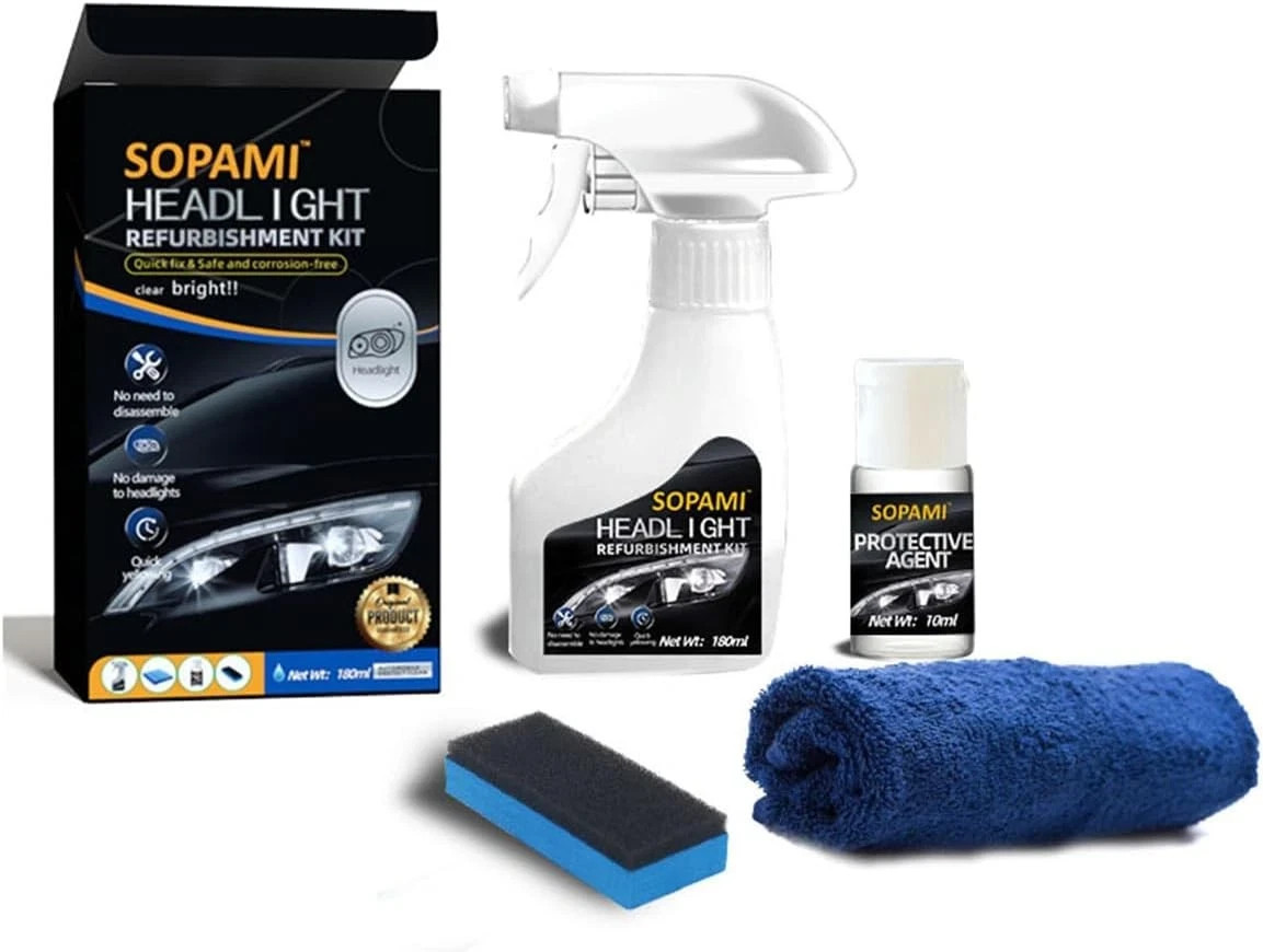 Automotive Headlight Restoration Kit Oxidized and Yellowed Automotive Headlamps Automotive Headlight Restoration Kit Oxidized and Yellowed Automotive Headlamps