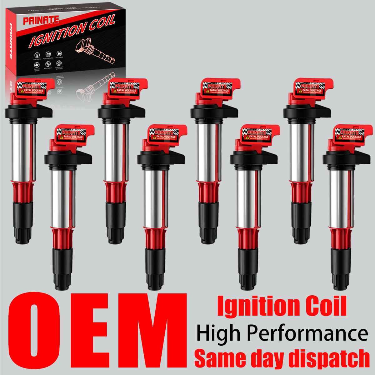 8X OEM High Performance Ignition Coil For BMW 550i 650i 750i X5 4.4L 4.8L UF515