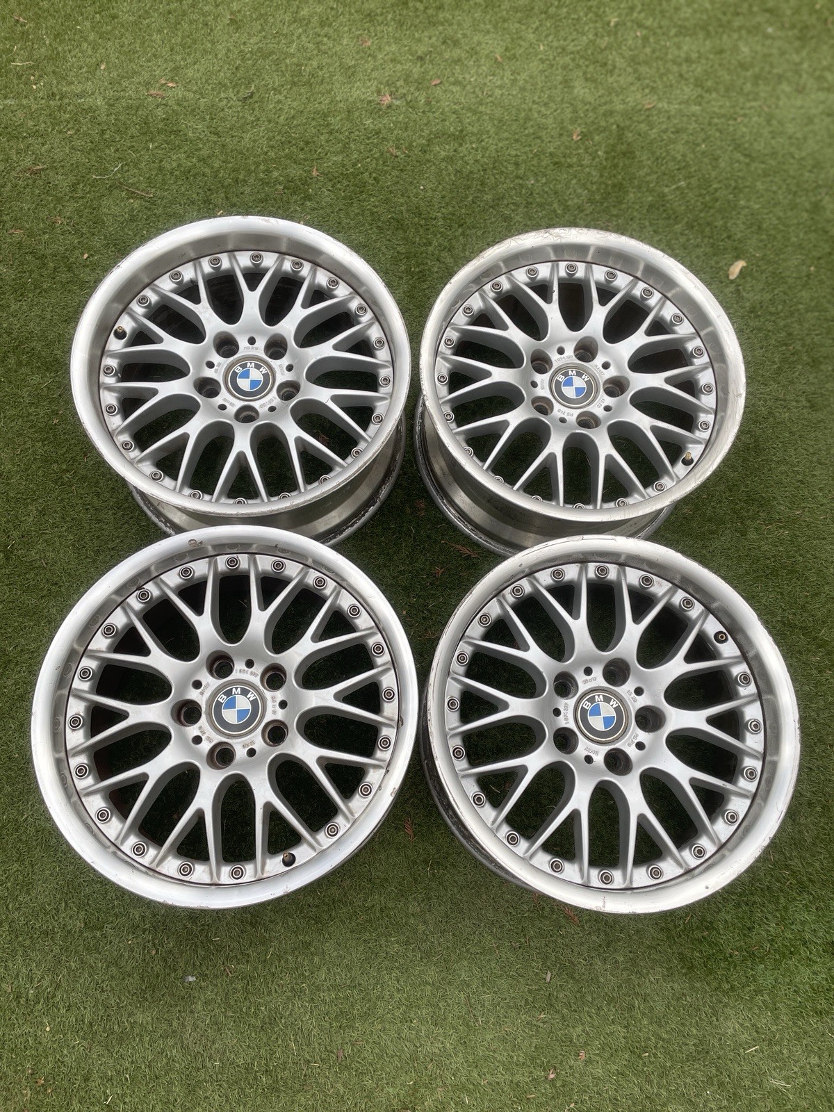 Genuine BMW E39 OEM Factory BBS RS740 Style 42 17x8 ET20 2-Piece Wheels Rims Set