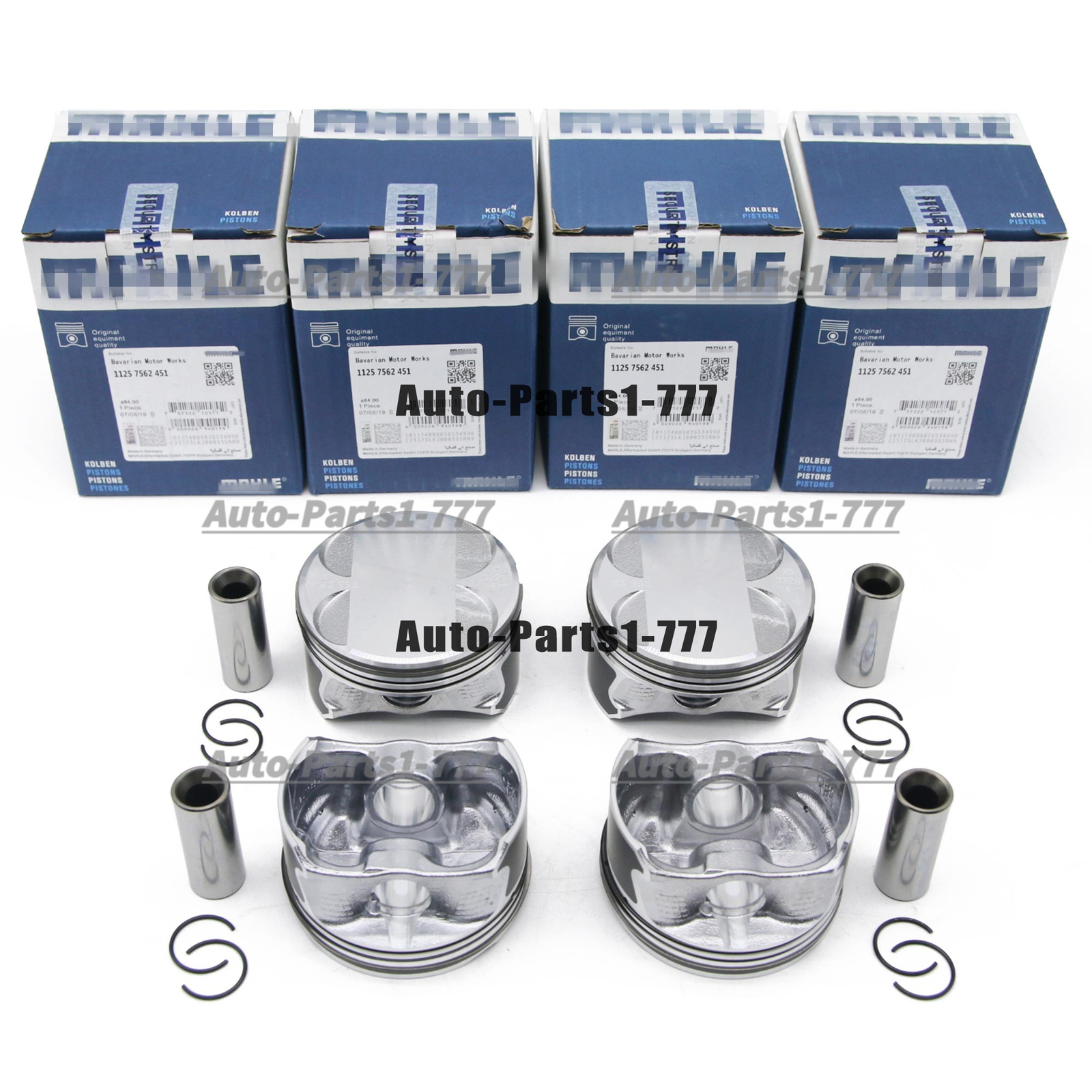 MAHLE Piston Set Φ84+0.5mm 4X For BMW N46B20B E60 E87 E90 120 320 520 X3