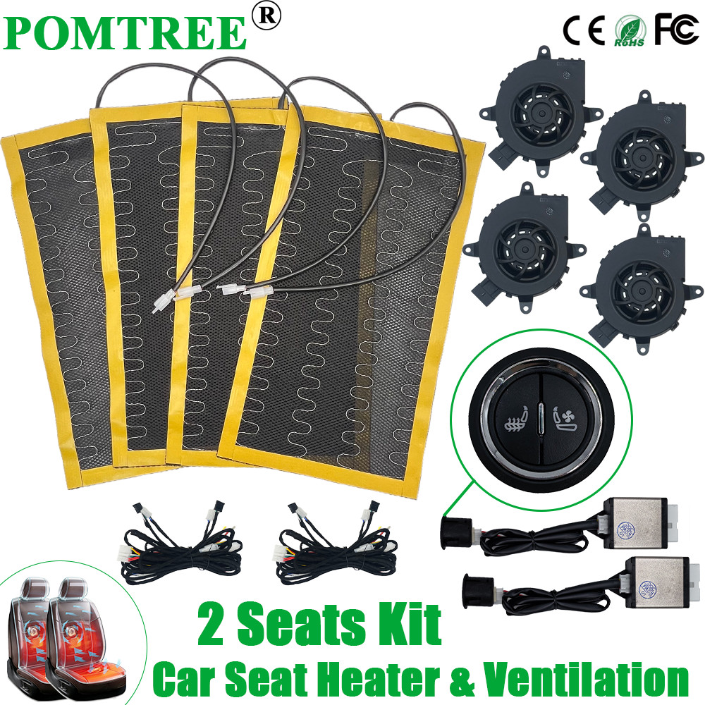 Car Seat Ventilation And Heating Kit Fit 2 Seats Cooling & Heating Universal 