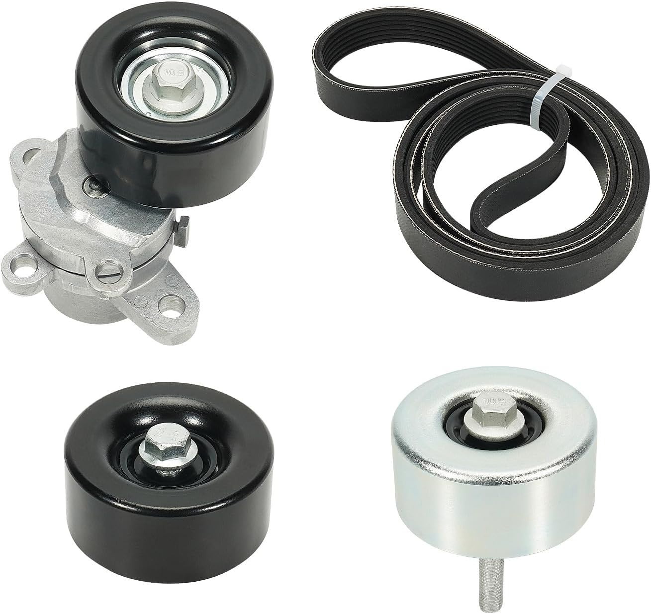 Engine Drive Belt Tensioner Idler Pulley Serpentine Belt Kit Fit for Nissan