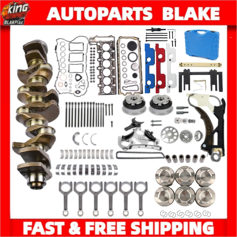 3.0L Engine Overhaul Rebuild Kit Crankshaft Con Rods For 2010-2019 BMW N55 B30
