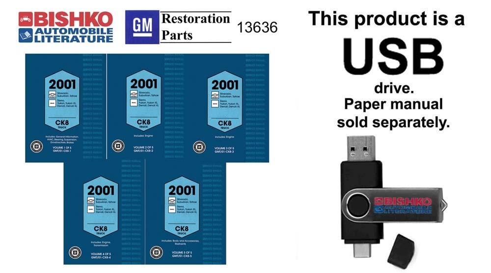 2001 Chevrolet Chevrolet Silverado, GMC Sierra Factory Shop Service Manual USB 2001 Chevrolet Chevrolet Silverado, GMC Sierra Factory Shop Service Manual USB