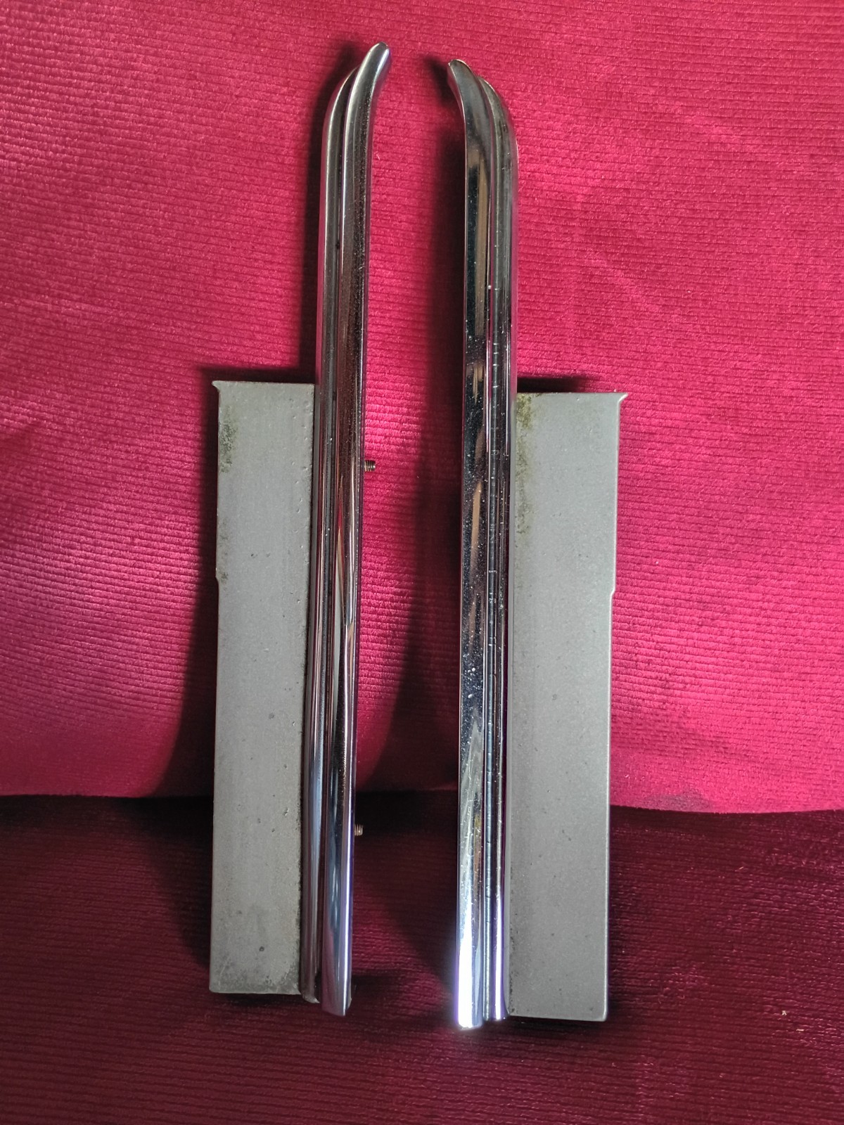 1980-1985 Cadillac Seville LH & RH Headlamp to Grille Chrome Opening Moldings 1980-1985 Cadillac Seville LH & RH Headlamp to Grille Chrome Opening Moldings