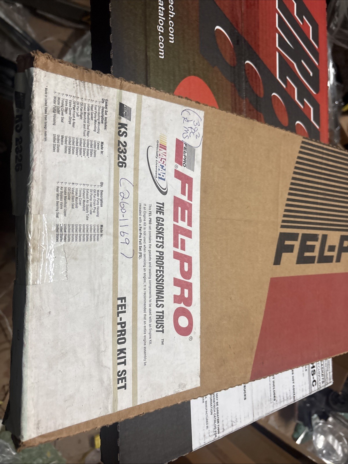 Fel Pro KS2326 2601169 Full Rebuild Complete Gasket Set Ford 302 late 1982-1987 Fel Pro KS2326 2601169 Full Rebuild Complete Gasket Set Ford 302 late 1982-1987
