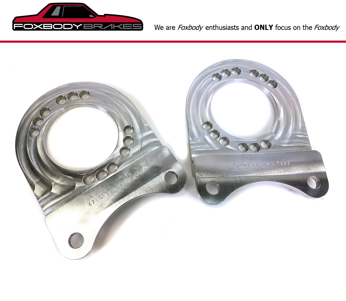 79-93 Fox Mustang Rear brake brackets for Cobra 11.625