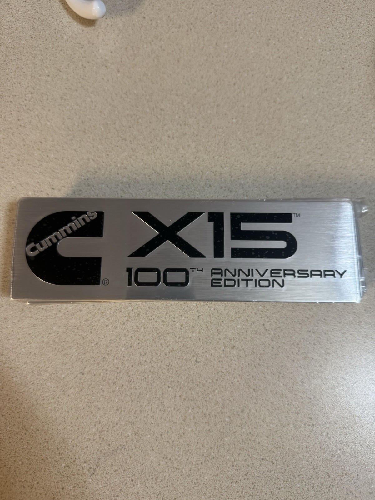 Cummins X15 100th Anniversary Edition Emblem Magnetic Engine Plate Badge New Cummins X15 100th Anniversary Edition Emblem Magnetic Engine Plate Badge New