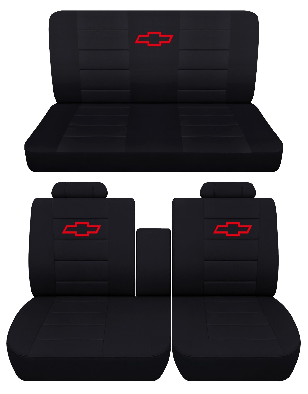 Fits 1977 to 1988 Chevy Monte Carlo 2door Front 40-60 split and Rear seat covers